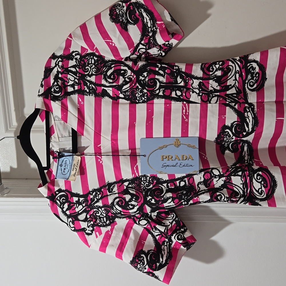 Prada (special edition) European Size 40 Pink, White and Black
